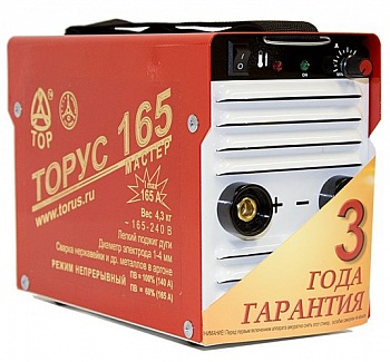 Сварочный MMA/TIG инвертор ТОРУС-165 МАСТЕР + комплект кабелей
